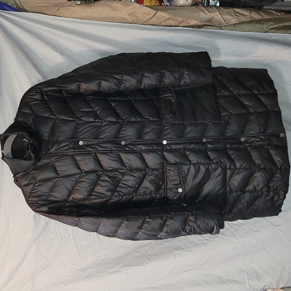 Lands' End Black Quilted Down Puffer Jackets Sz 1X